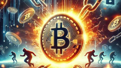 Kripto para riskleri ve finansal tehlikeleri simgeleyen görsel: Bitcoin, zincirler ve volatiliteyi temsil eden unsurlar