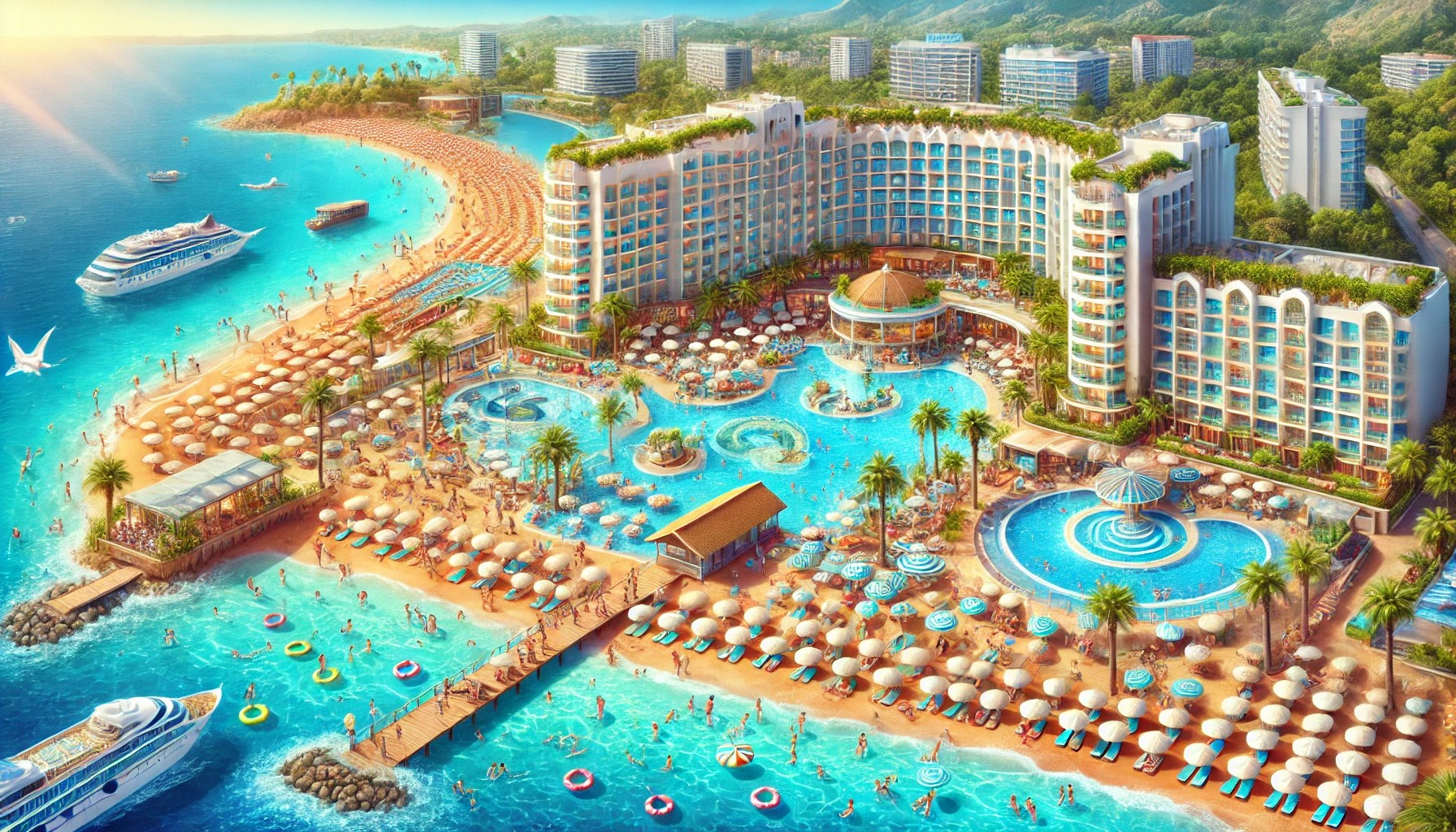 Antalya'da her şey dahil otel tatil deneyimi, lüks denize sıfır resort ve mavi bayraklı plaj