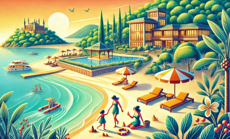 Ege Bölgesi aile dostu tatil köyleri, sahil ve deniz manzarası