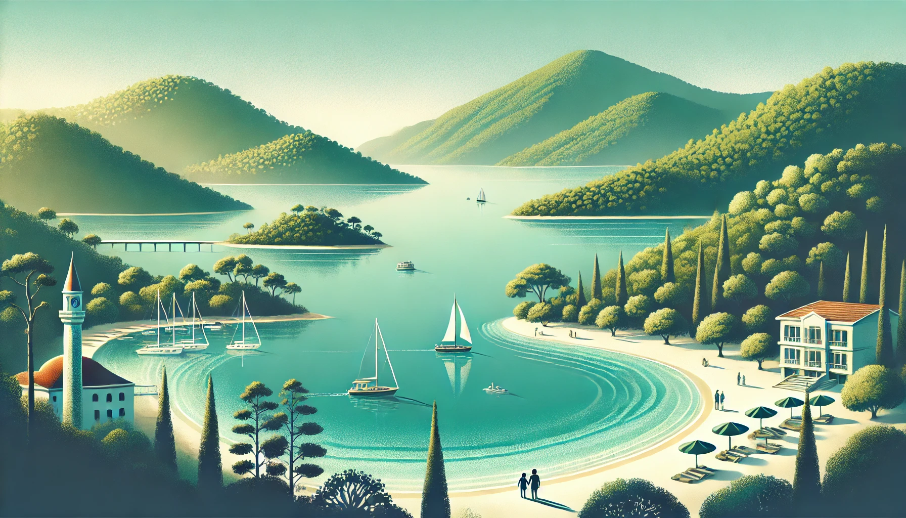 Fethiye Ölüdeniz sahili, doğa ve deniz manzarası, aile tatili