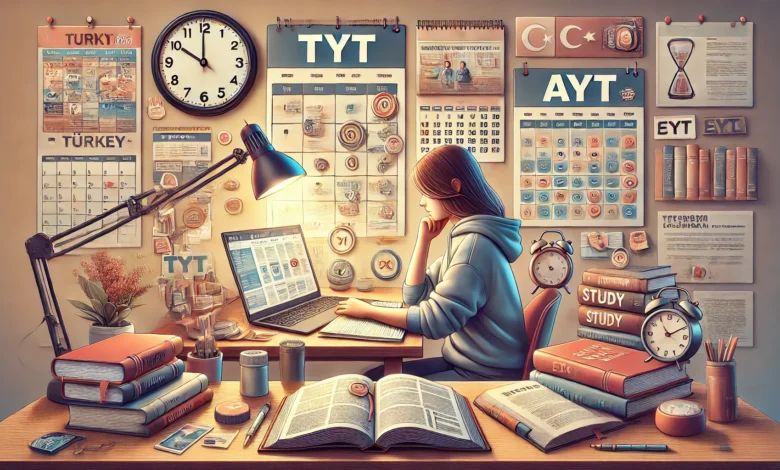 TYT ve AYT sınavlarını temsil eden gerçekçi bir görsel